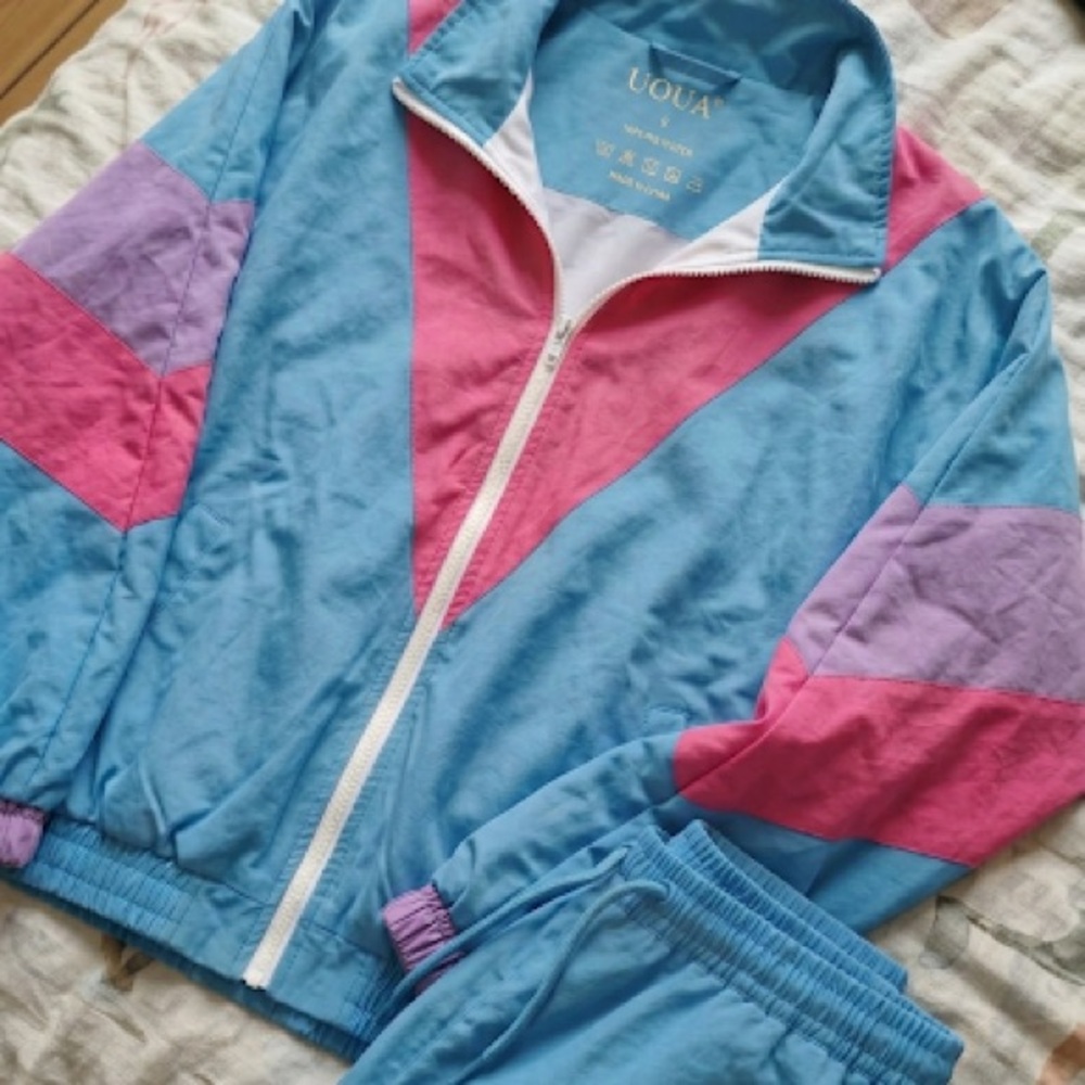 80s Colorblock Windbreaker Tracksuit l Small | NWT